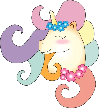 Unicorn Colors Cute Stickdatei