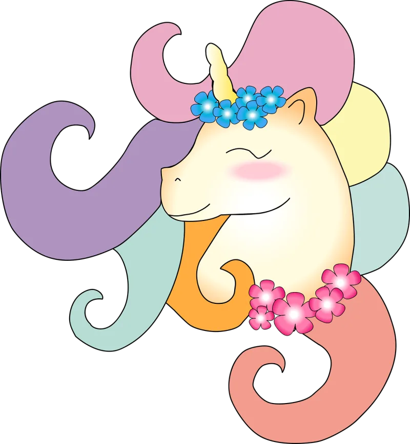 Unicorn Colors Cute Stickdatei – Kinder