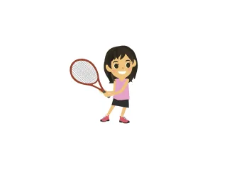 Tennis Girl Racket Stickdatei