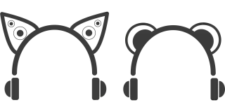Headphones Shape Design Stickdatei