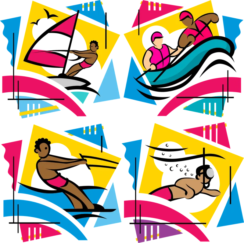 Sports Water Rafting Stickdatei – Sport