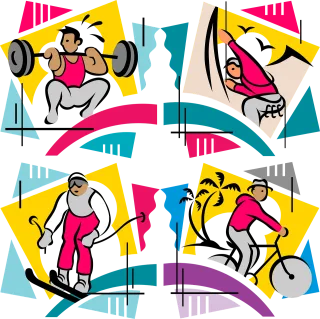Sports Athlete Workout Stickdatei