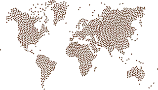 Coffee World Map Stickdatei