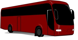 Bus Red Automobile Stickdatei