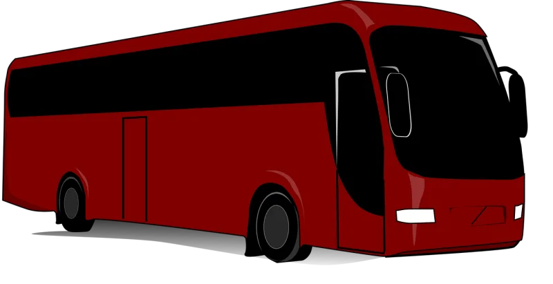 Bus Red Automobile Stickdatei – Fahrzeuge