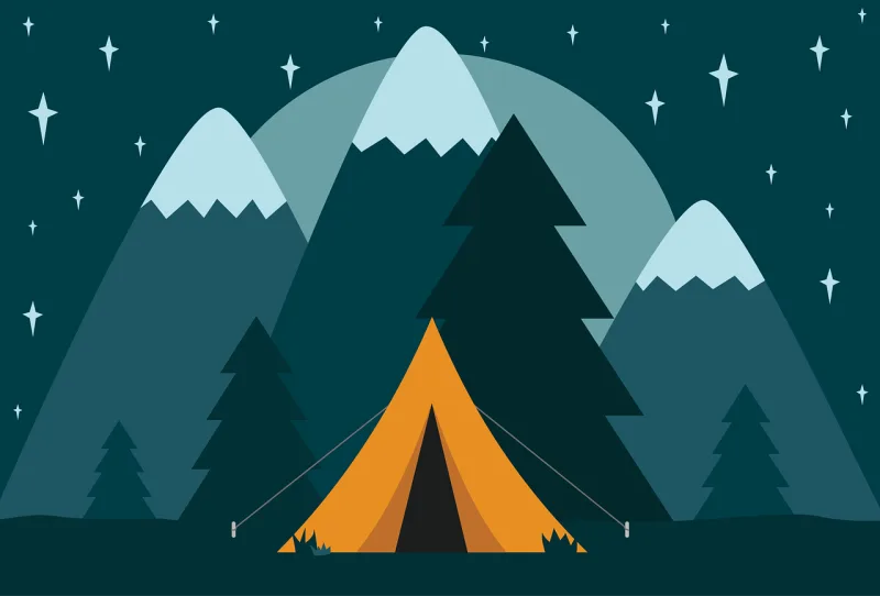 Camp Camping Tent Stickdatei – Natur