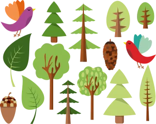 A tree Forest Bird Stickdatei