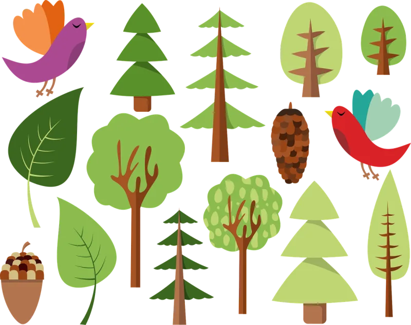 A tree Forest Bird Stickdatei – Natur