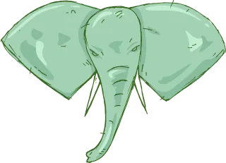 An elephant Illustration Head Stickdatei