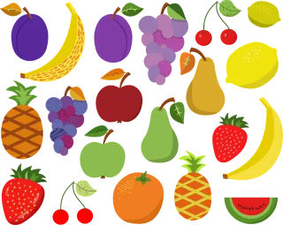 Fruit Apple Banana Stickdatei