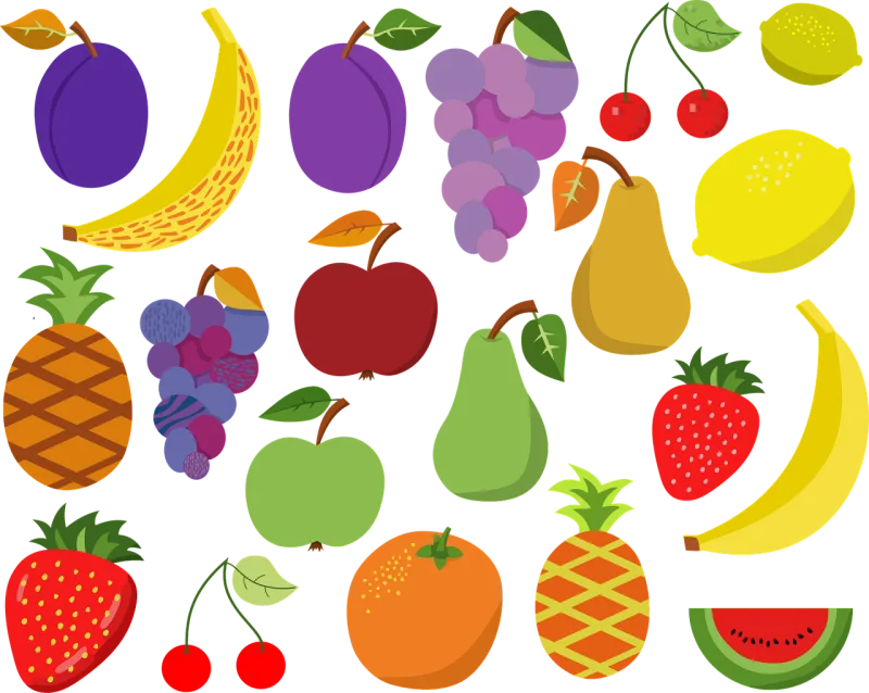 Fruit Apple Banana Stickdatei – Essen & Trinken