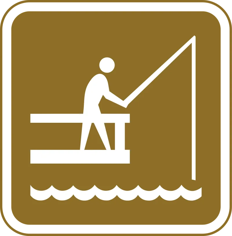 Fishing Sign Signage Stickdatei – Tiere