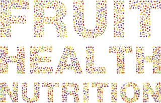 Fruit Icons Typography Stickdatei