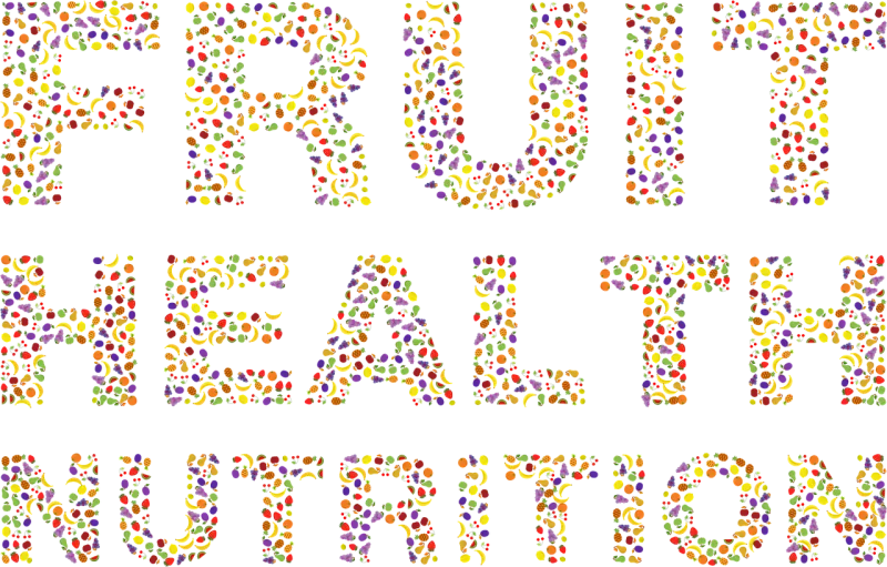 Fruit Icons Typography Stickdatei – Essen & Trinken