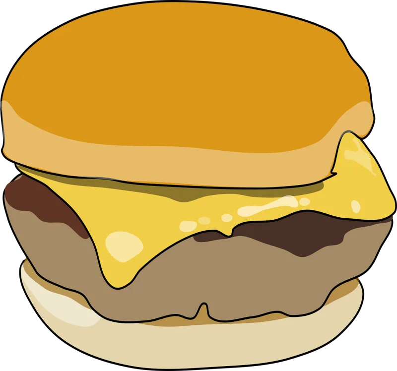 Cheeseburger Hamburger Burger Stickdatei – Essen & Trinken