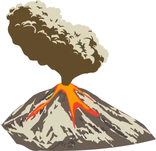 Volcano Lava Plume Stickdatei