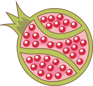 Pomegranate Fruit Food Stickdatei