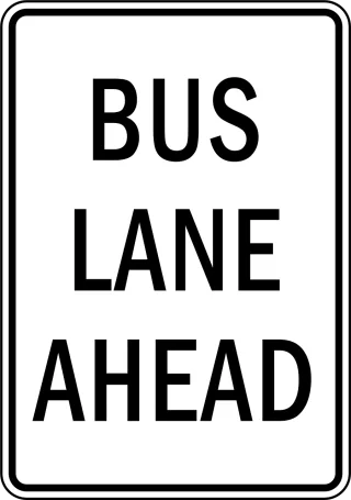 Ahead Bus Lane Stickdatei – Fahrzeuge