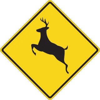 Deer Information Warning Stickdatei