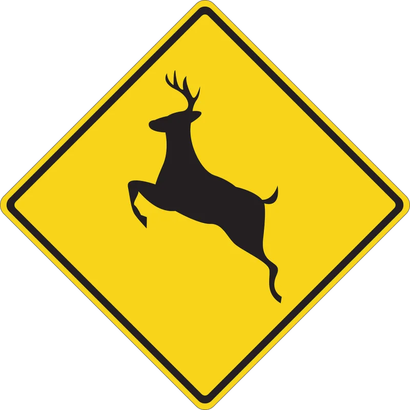 Deer Information Warning Stickdatei – Tiere