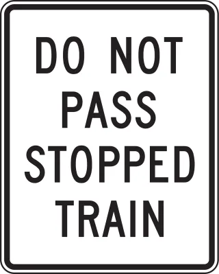 Stop Do not pass Road Stickdatei