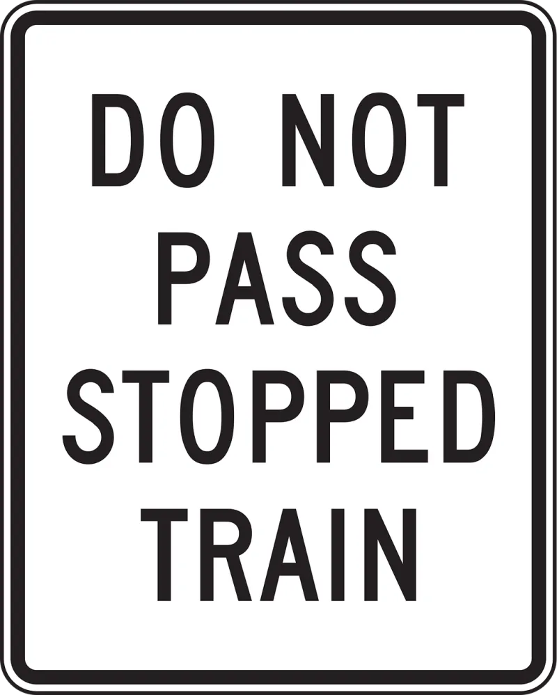 Stop Do not pass Road Stickdatei – Fahrzeuge
