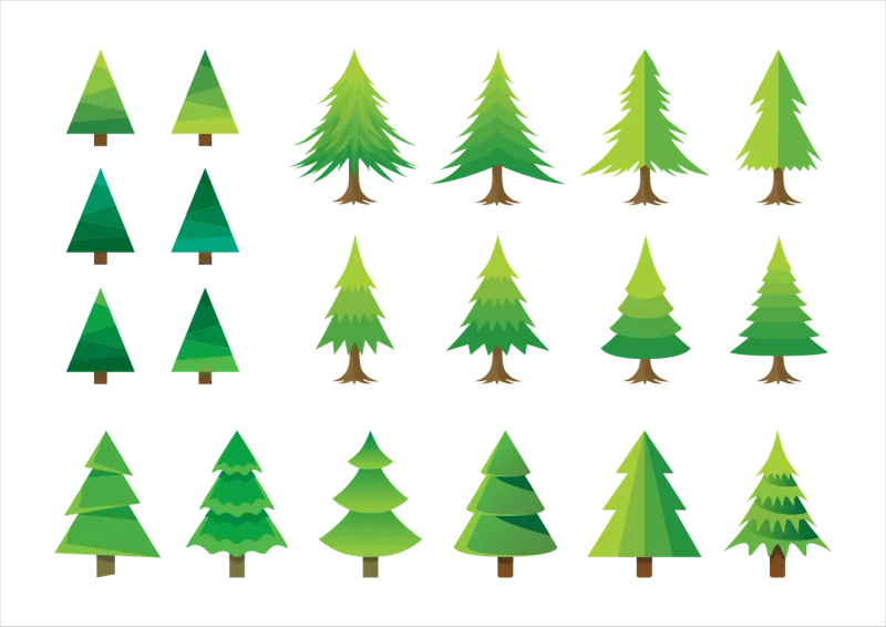 Christmas trees Set Xmas Stickdatei – Weihnachten