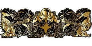 Mermaid Divider Gold Stickdatei