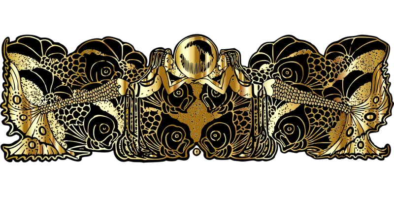 Mermaid Divider Gold Stickdatei – Kinder