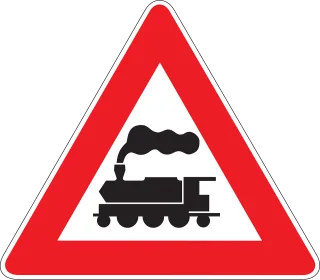 Train Warning Crossing Stickdatei