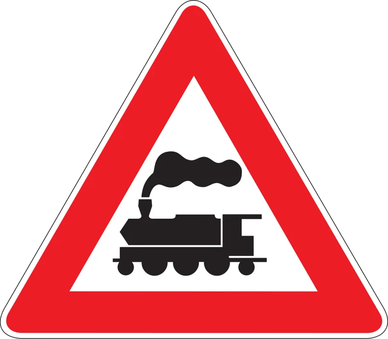 Train Warning Crossing Stickdatei – Kinder