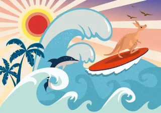 Summer Australia Sea Stickdatei