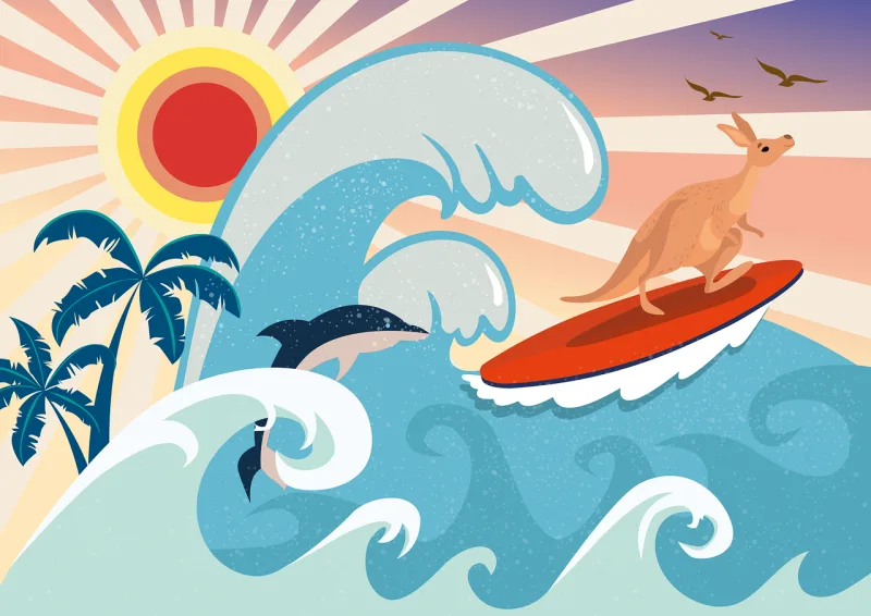 Summer Australia Sea Stickdatei – Sport