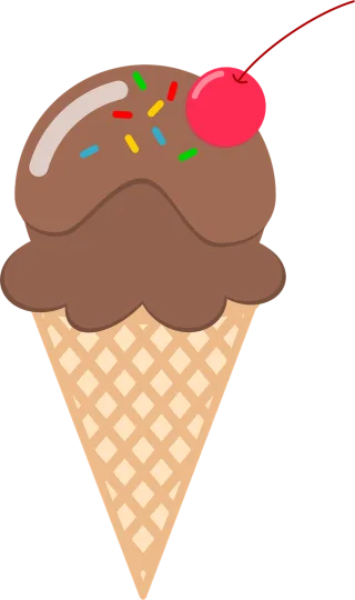 Ice cream Chocolate Cone Stickdatei
