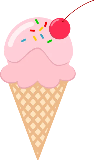 Ice cream Strawberry Cone Stickdatei