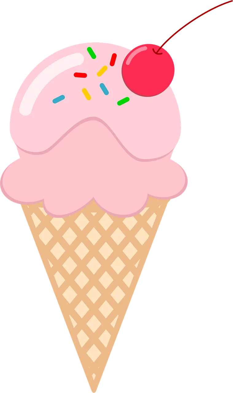 Ice cream Strawberry Cone Stickdatei – Essen & Trinken