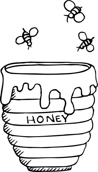 Honey Container Bees Stickdatei – Tiere