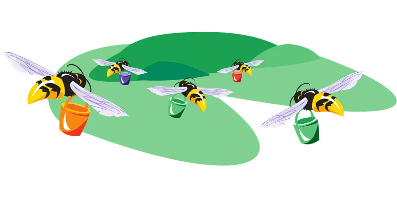 Bees Nature Gathering Stickdatei – Tiere