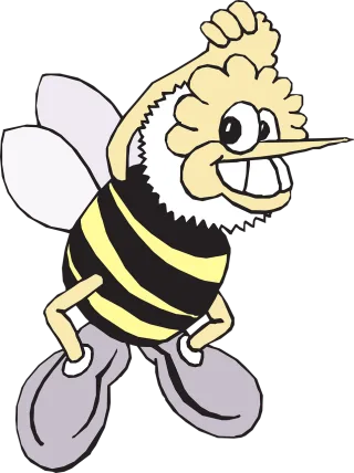 Happy Bee Wings Stickdatei