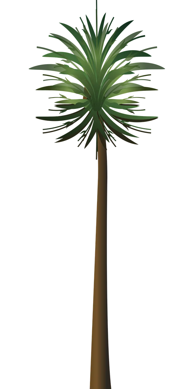 Palm tree Wood Paper Stickdatei – Natur