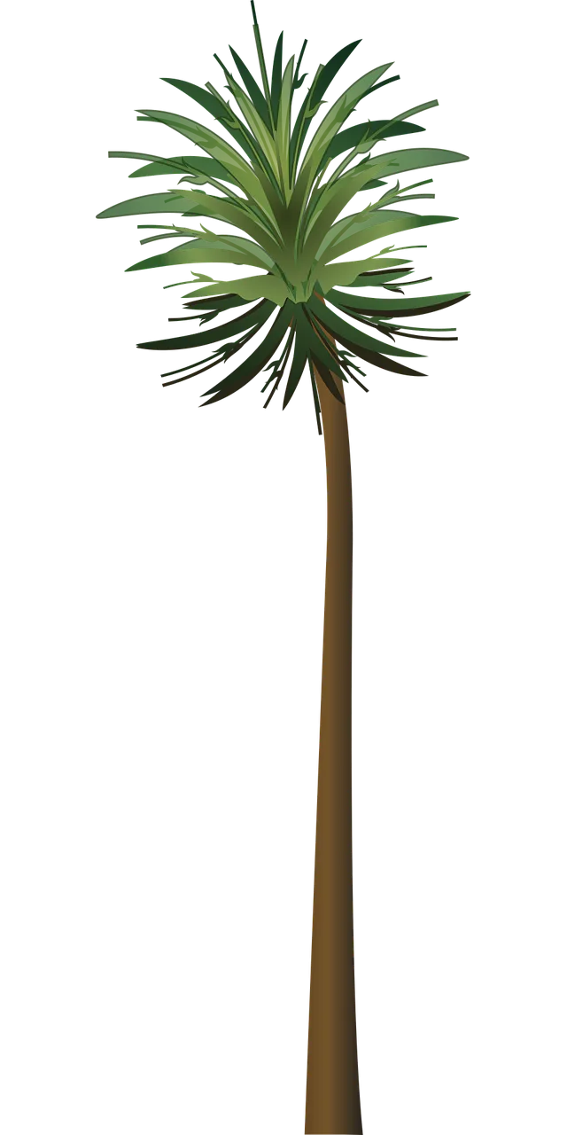 Palm tree Wood Paper Stickdatei – Natur