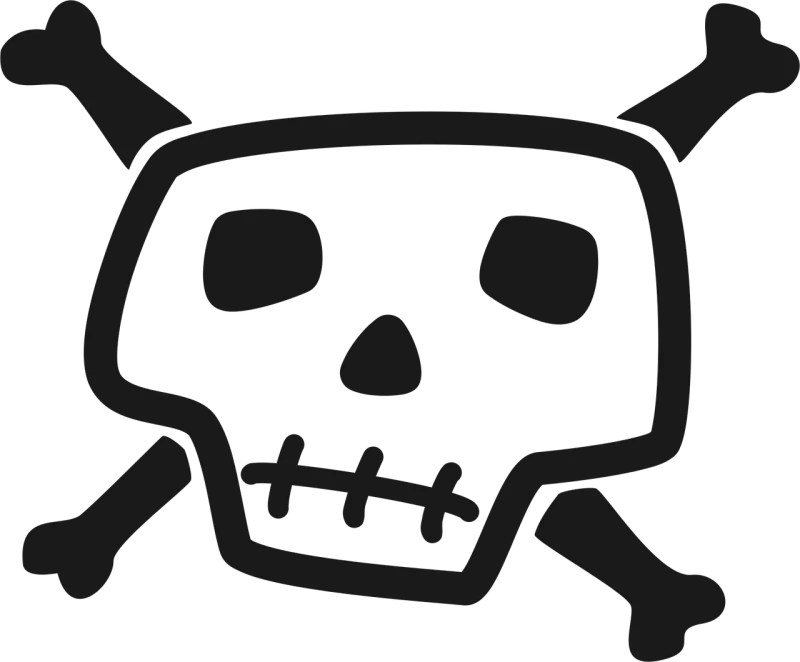 Skull Crossbones Pirate Stickdatei – Kinder