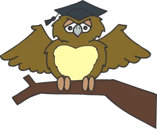 Owl Graduate Sitting Stickdatei – Tiere