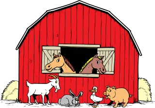 Animals Nature Barn Stickdatei