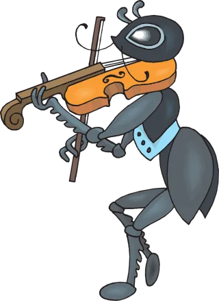 Music Ant Playing Stickdatei