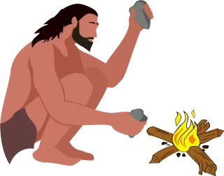 Stone age Caveman Primitive Stickdatei