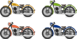 Motorcycle Bobber Chrome Stickdatei