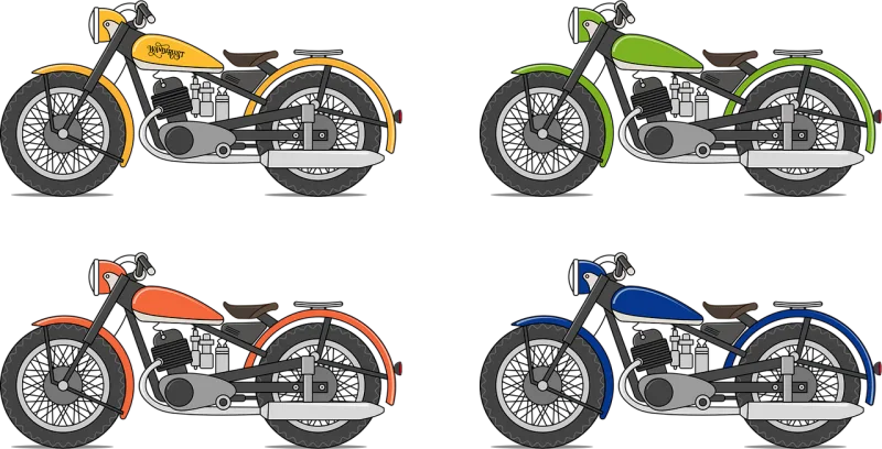 Motorcycle Bobber Chrome Stickdatei – Fahrzeuge