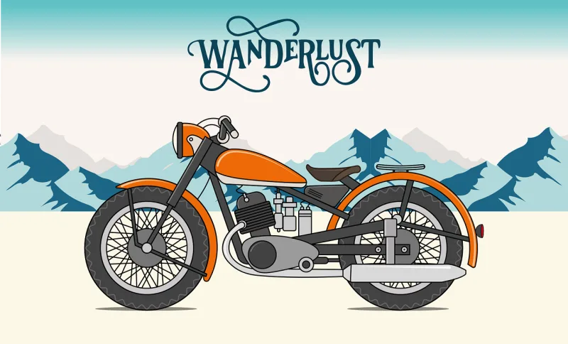 Rider Motorcycle Travel Stickdatei – Fahrzeuge