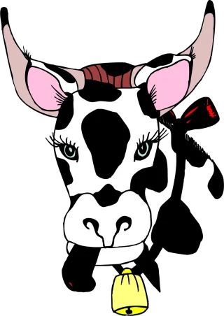 Head Cow Bell Stickdatei